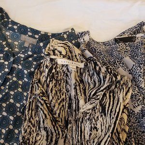 Three maternity/nursing-friendly tops